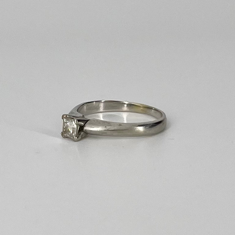 Princess Cut Solitaire Engagement Ring | 0.38 ctw SI1 I | SZ 7