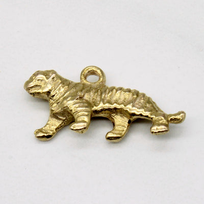 8k Yellow Gold Tiger Charm