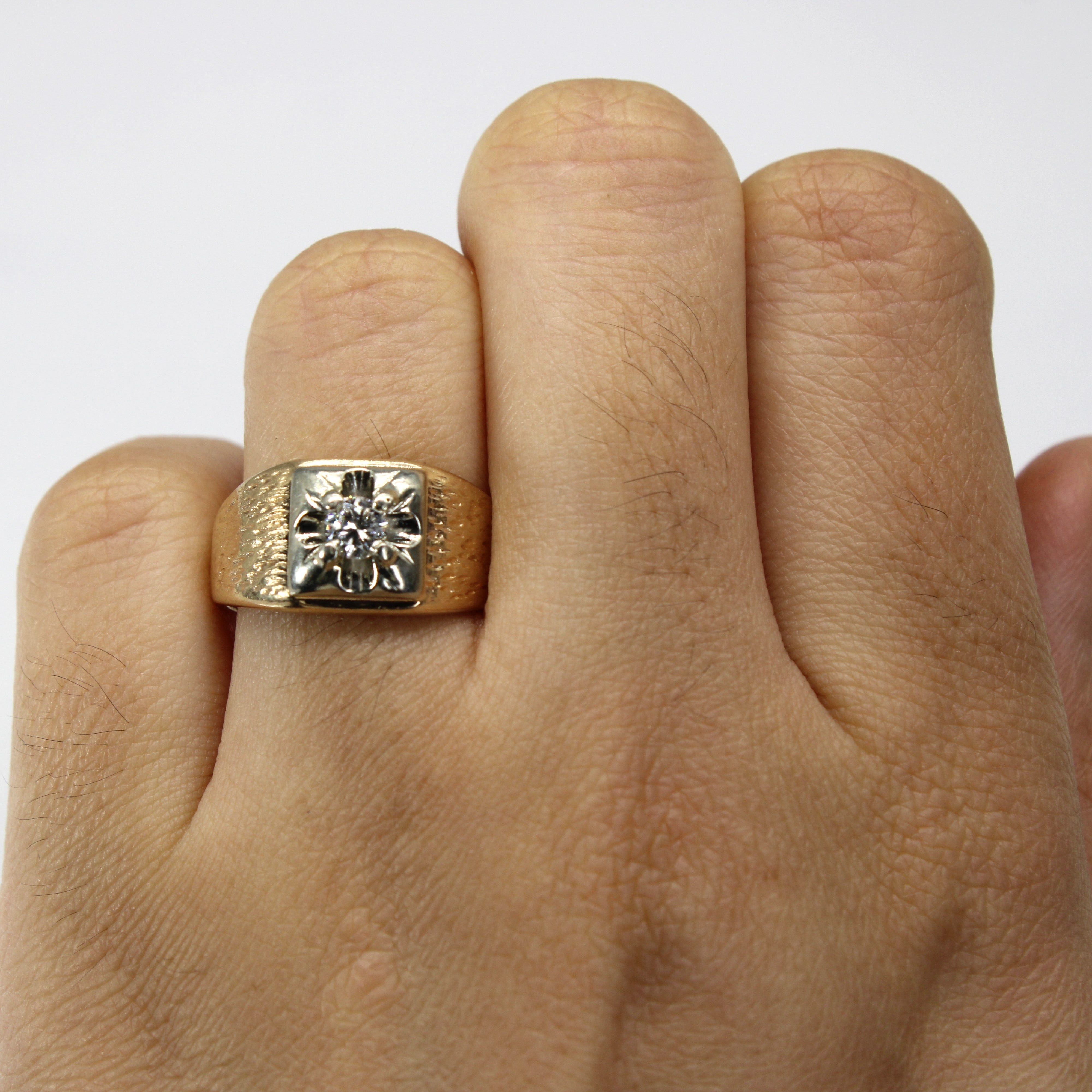 Illusion Set Solitaire Diamond 14k Ring | 0.24ct | SZ 11.25 |