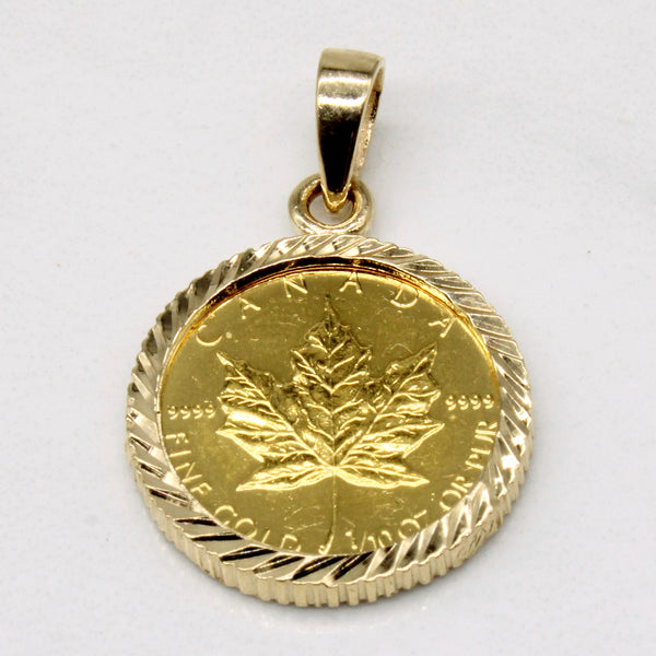 1/10th Ounce 24k Gold Canadian Maple Pendant