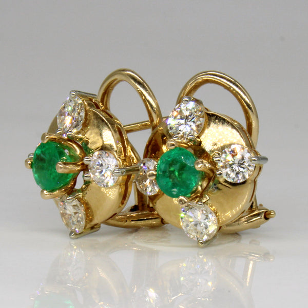 Diamond & Emerald Earrings | 1.50ctw, 0.62ctw |