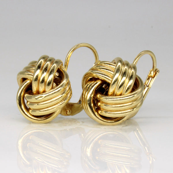 10k Yellow Gold Knot Earrings