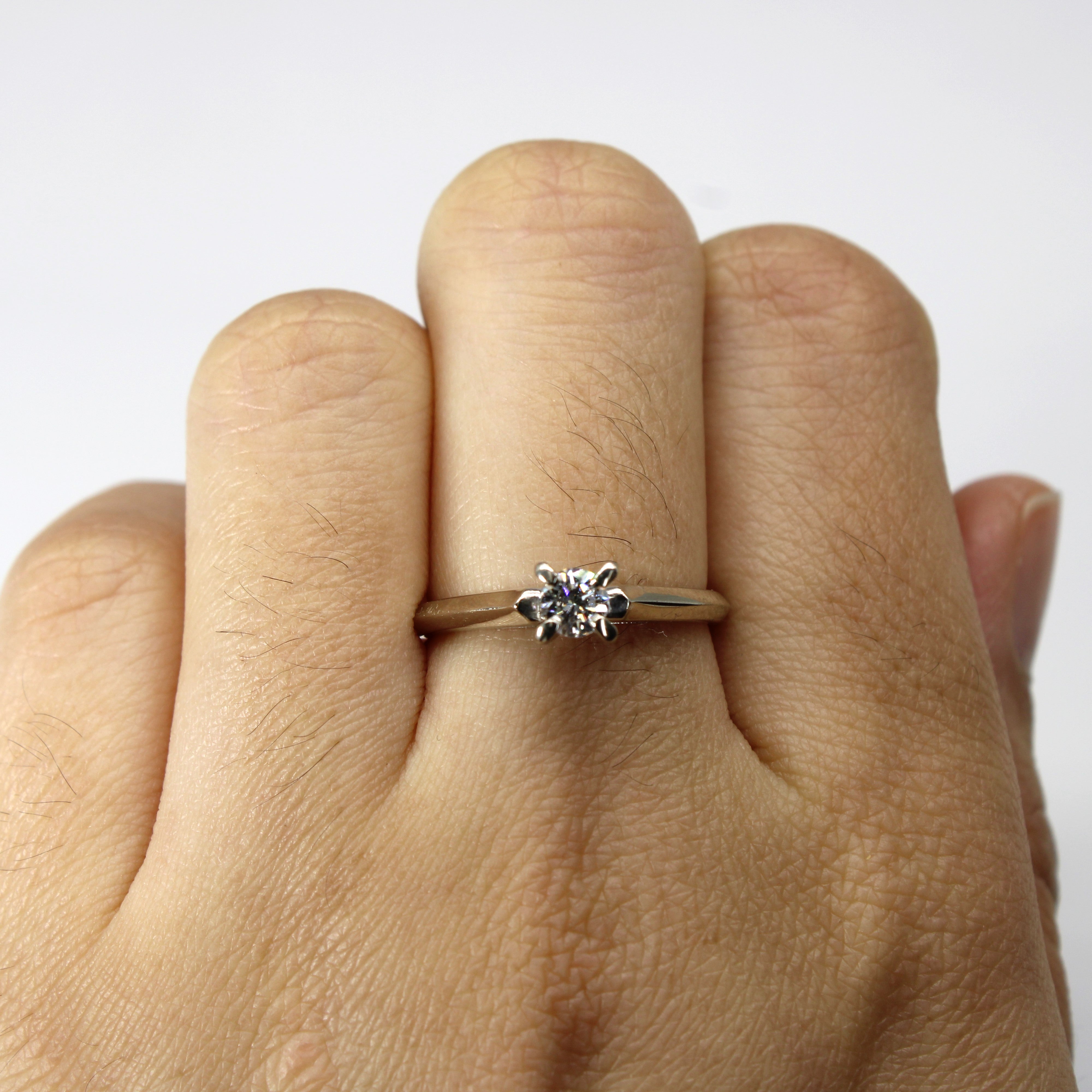 High Set Solitaire Diamond 14k Ring | 0.25ct | SZ 7.5 |