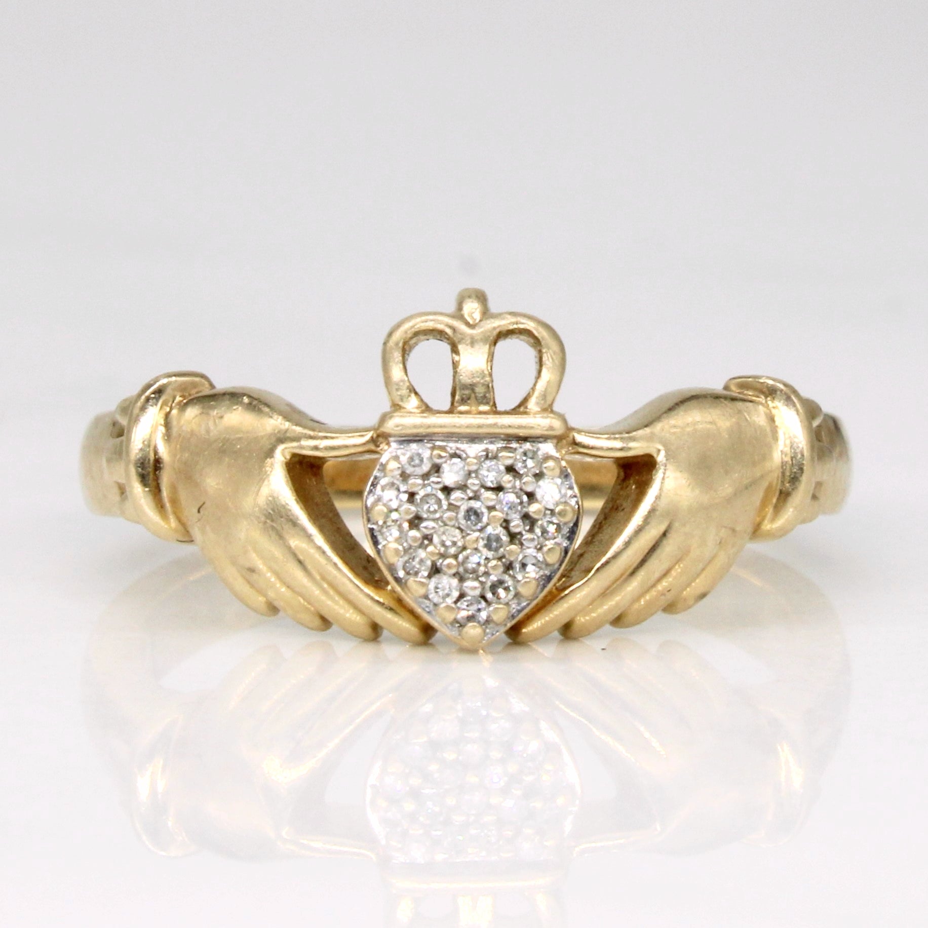 'Michael Hill' Diamond Claddagh Ring | 0.04ctw | SZ 5.75 |