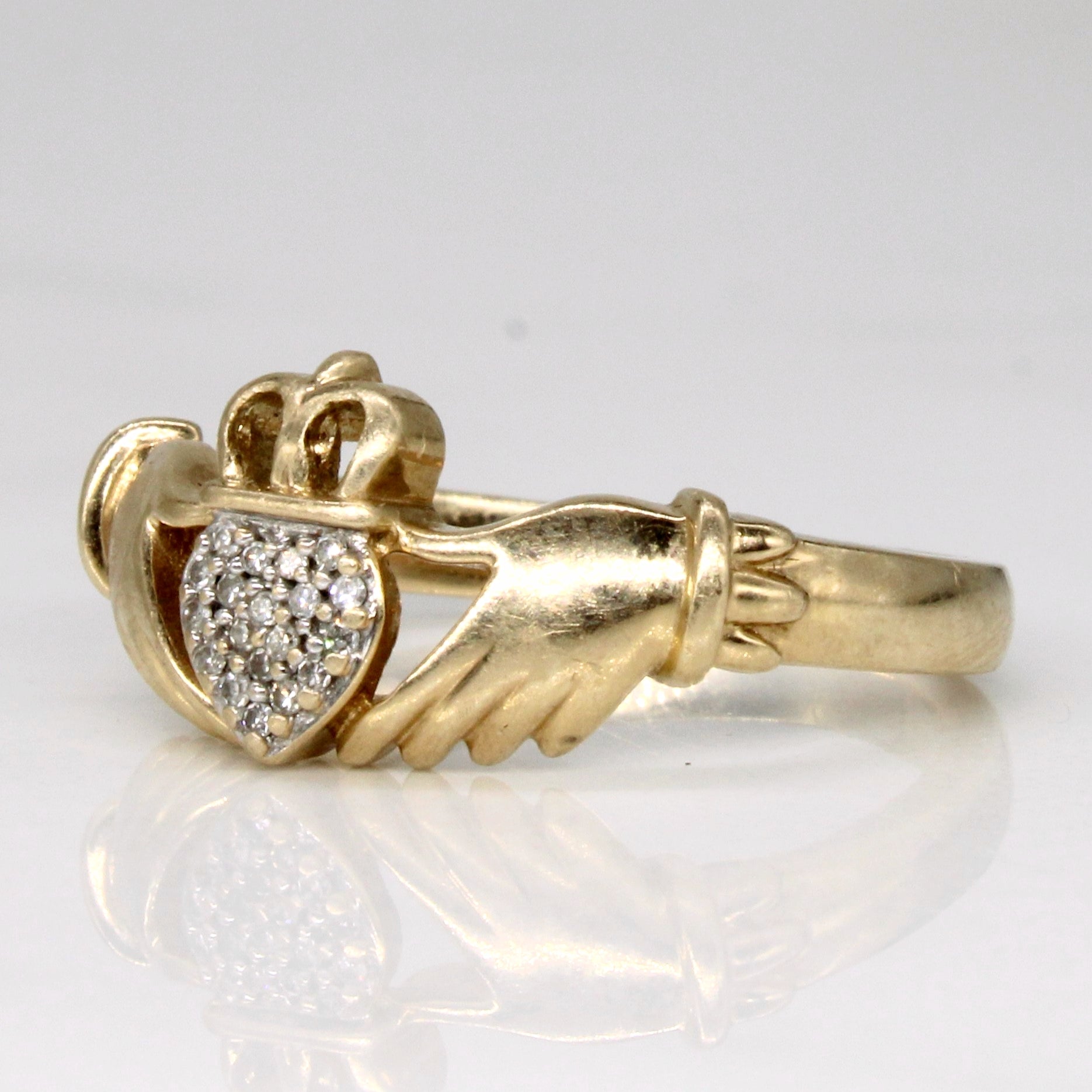 'Michael Hill' Diamond Claddagh Ring | 0.04ctw | SZ 5.75 |