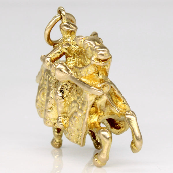 9k Yellow Gold Knight on Horseback Pendant