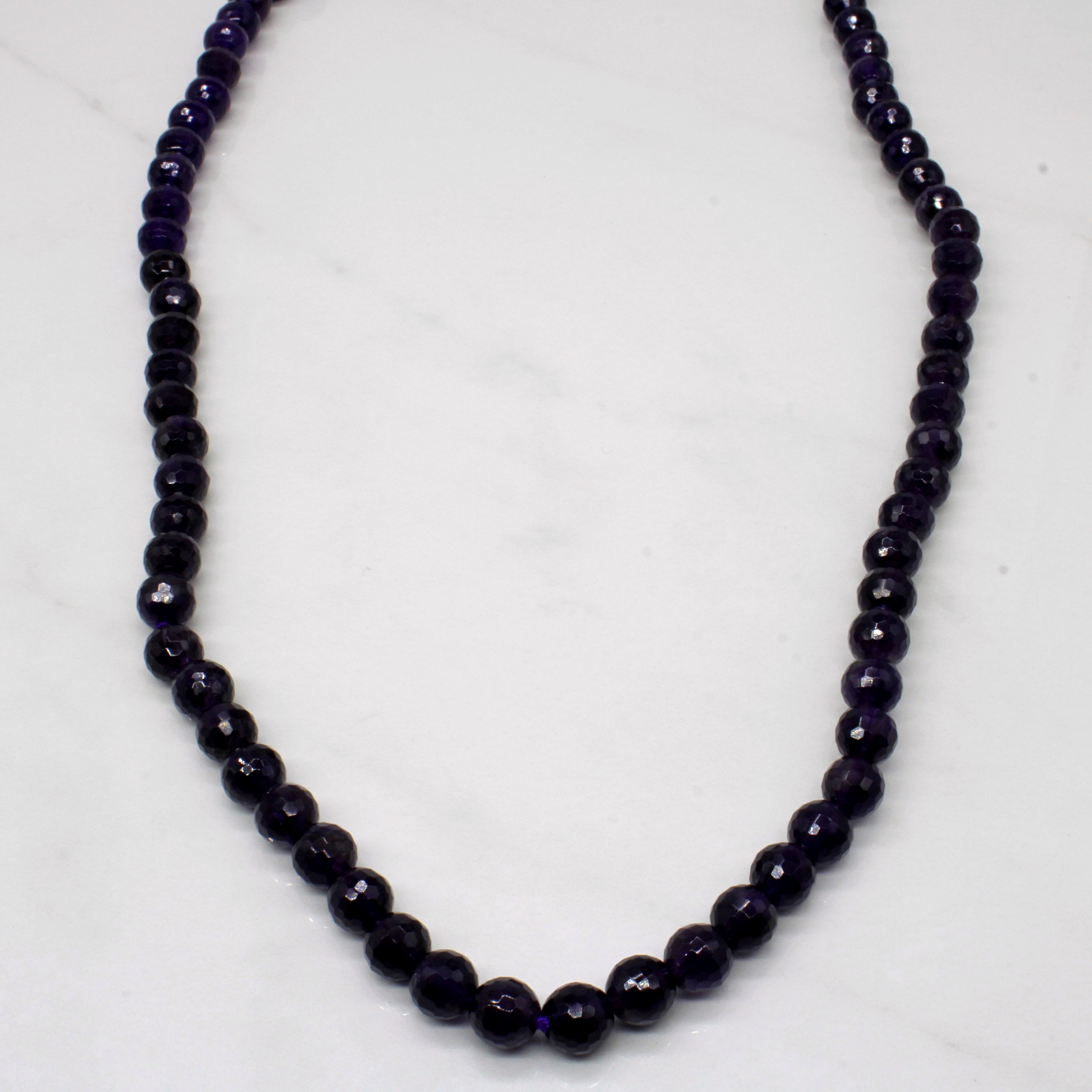 Amethyst Bead Necklace | 450.00ctw | 40" |