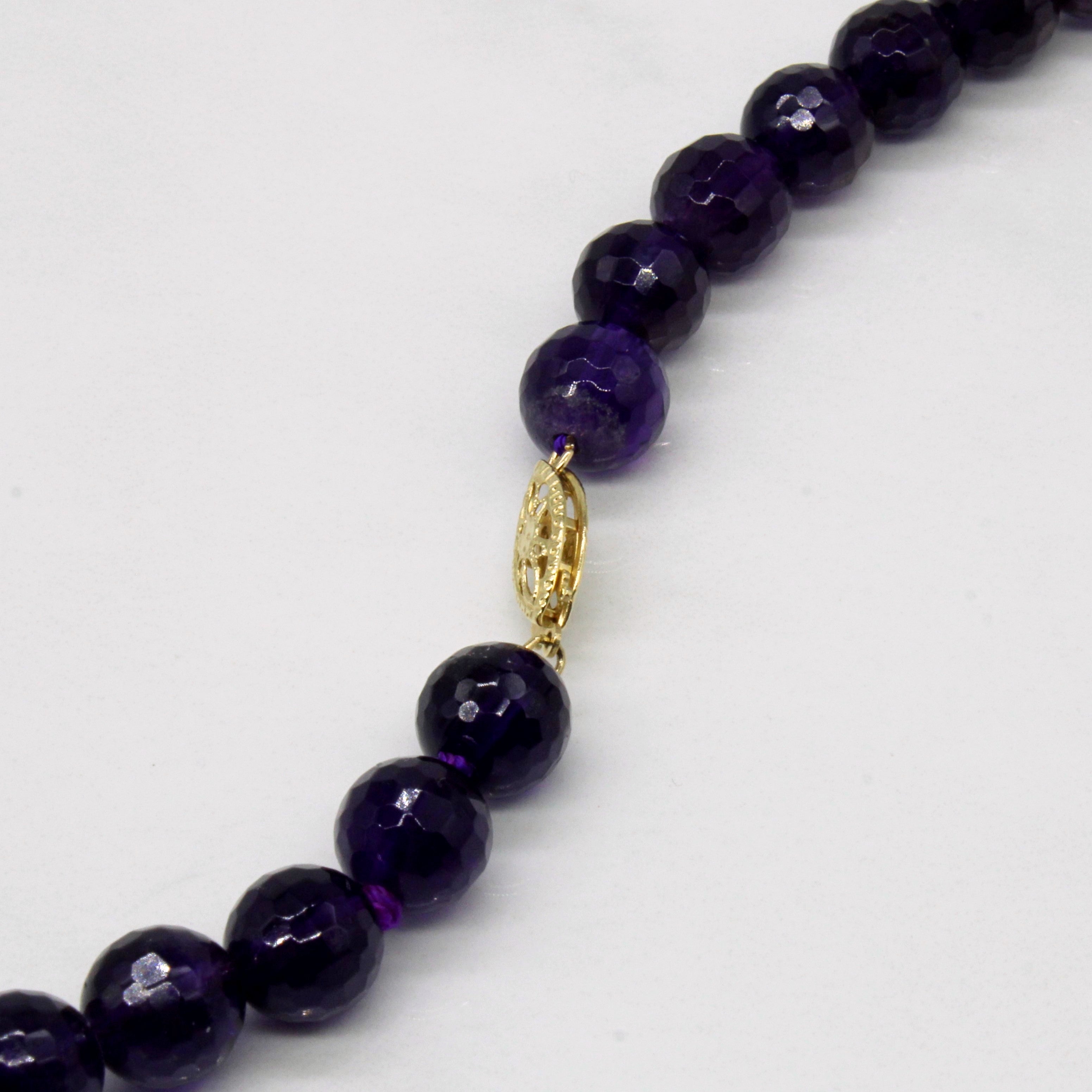 Amethyst Bead Necklace | 450.00ctw | 40" |