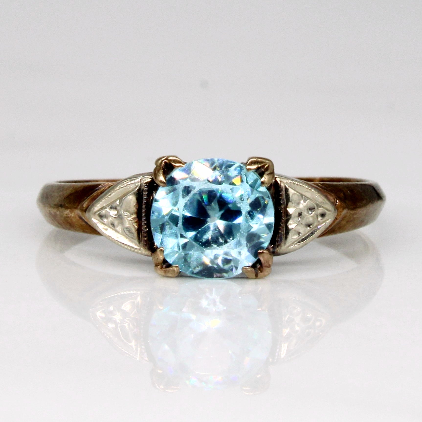 10k Blue Zircon Ring | 1.00ct | SZ 6 |