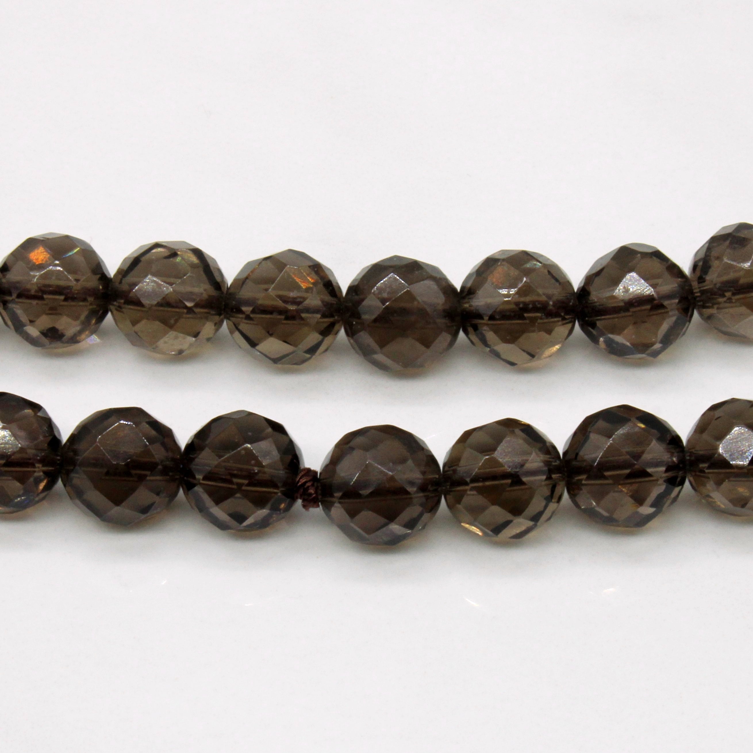 Smokey Quartz Bead Necklace | 420.00ctw | 40" |