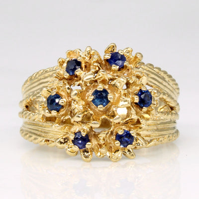 Sapphire Flower Ring | 0.22ctw | SZ 7.75 |