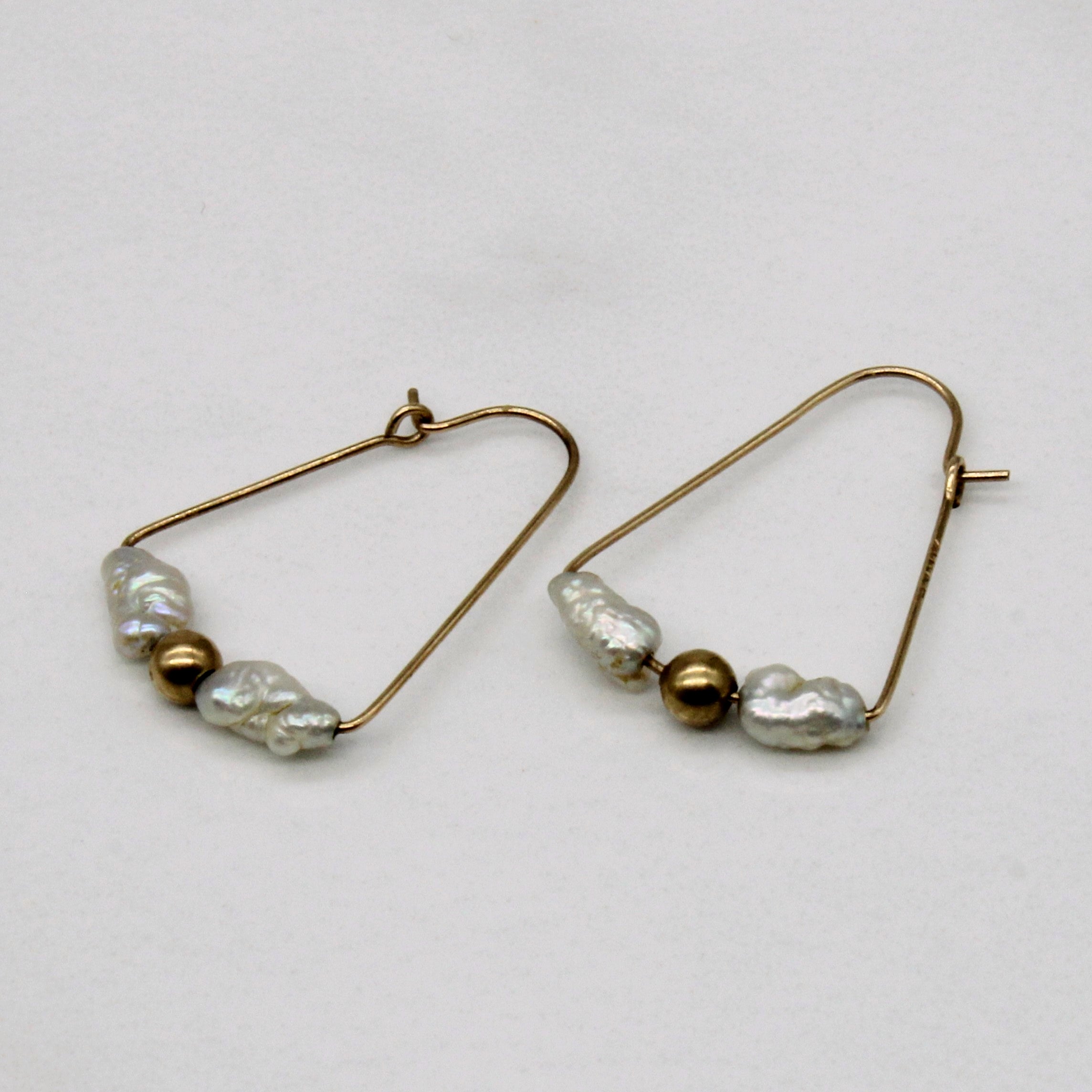 Boucles d'oreilles en perles de riz 