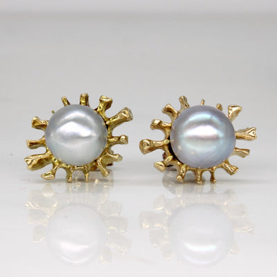 Grey Pearl Earrings