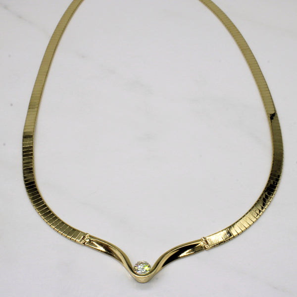 Diamond Scoop Pendant Necklace | 1.00ct | 19