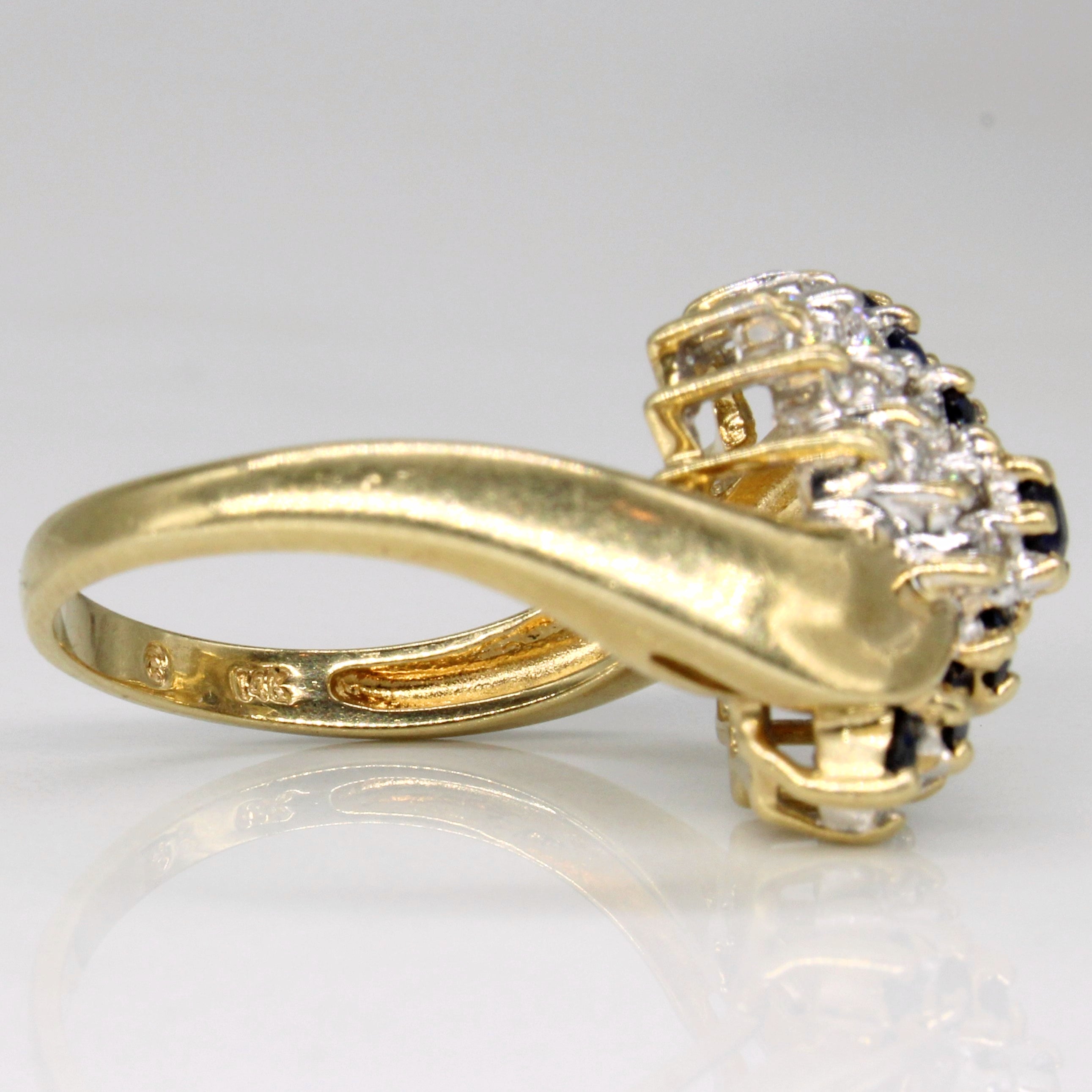 Sapphire & Diamond Waterfall Ring | 0.40ctw, 0.18ctw | SZ 6 |