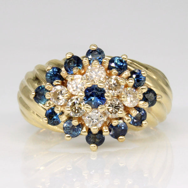 Sapphire & Diamond Cocktail Ring | 0.80ctw, 0.40tw | SZ 5.5 |
