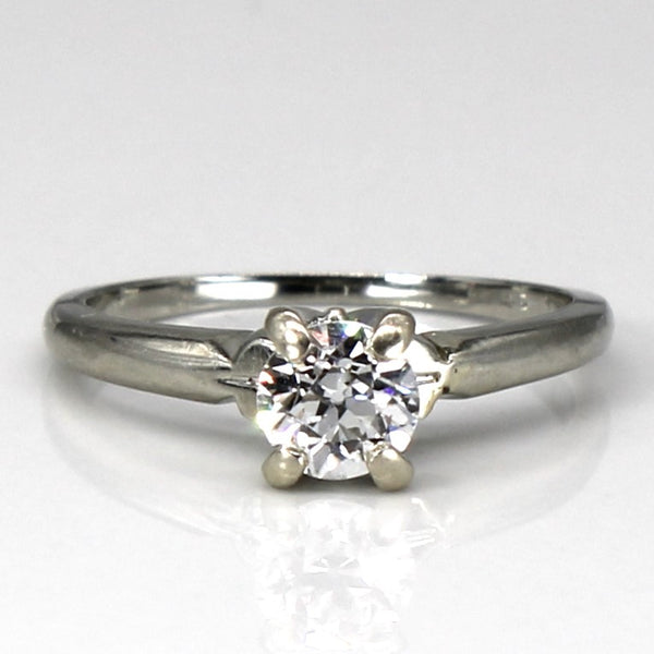 Four Prong Solitaire Diamond 18k Ring | 0.48ct | SZ 4.5 |