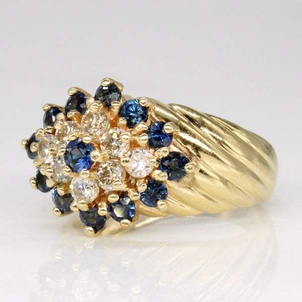 Sapphire & Diamond Cocktail Ring | 0.80ctw, 0.40tw | SZ 5.5 |
