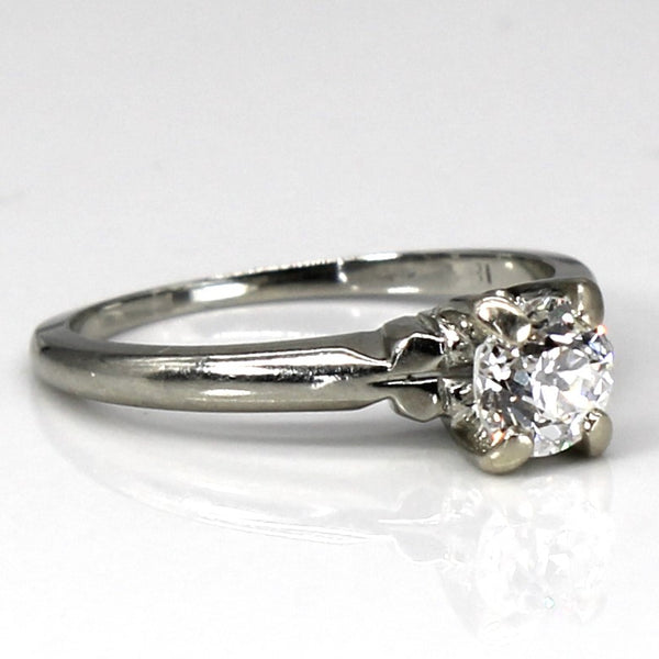 Four Prong Solitaire Diamond 18k Ring | 0.48ct | SZ 4.5 |