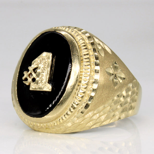 Onyx '#1' Cocktail Ring | 3.75ct | SZ 10.75 |