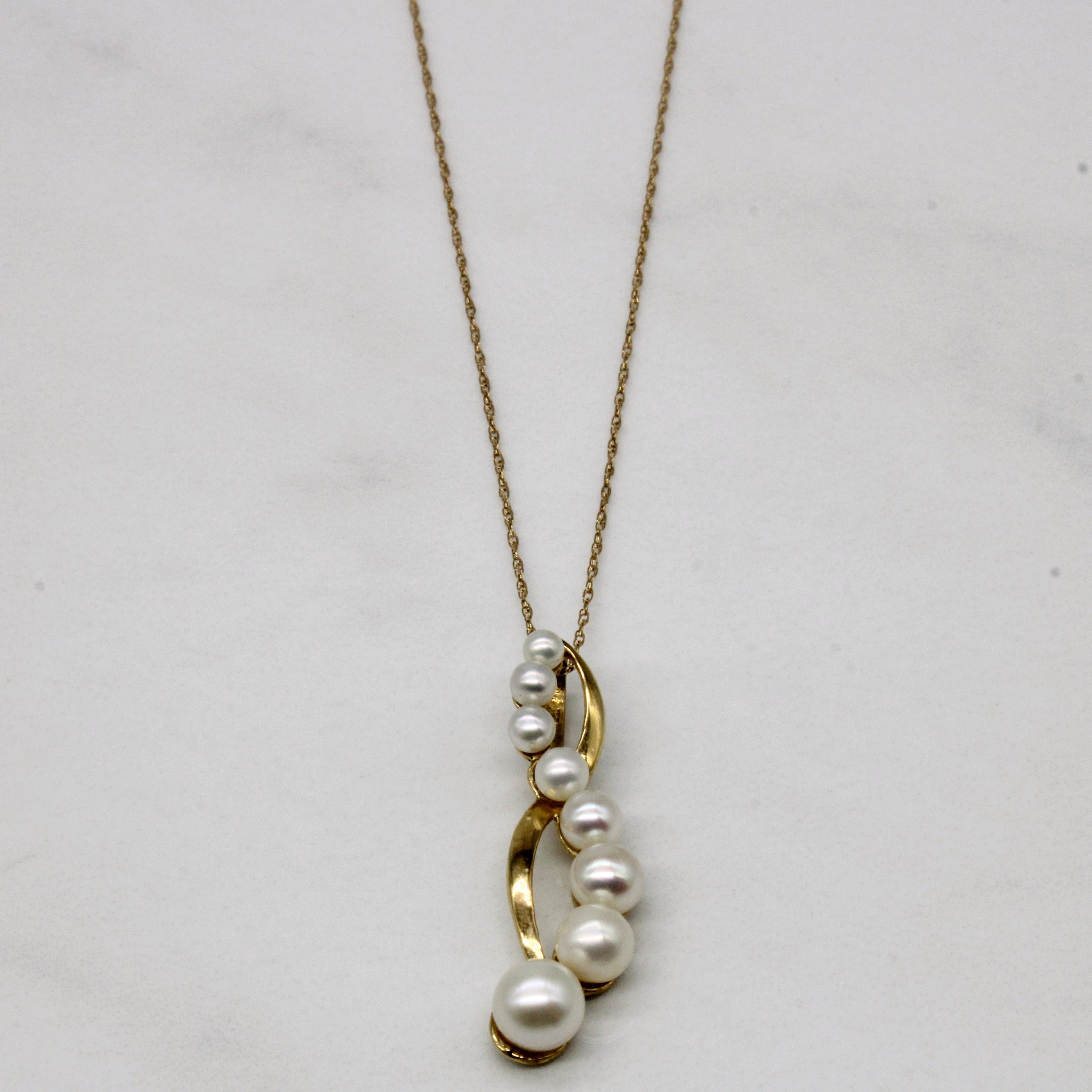 Pearl Drop Pendant & Necklace | 18" |