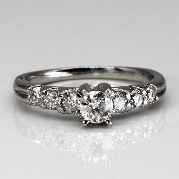 Seven Stone Diamond 14k Ring | 0.82ctw | SZ 7.75 |