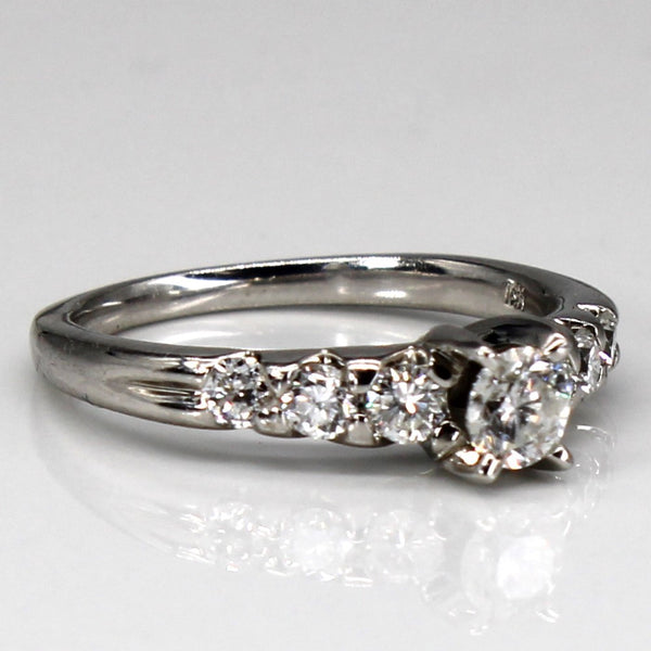 Seven Stone Diamond 14k Ring | 0.82ctw | SZ 7.75 |