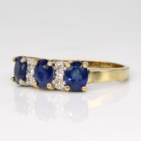 Sapphire & Diamond Cocktail Ring | 1.00ctw, 0.04ctw | SZ 6.5 |