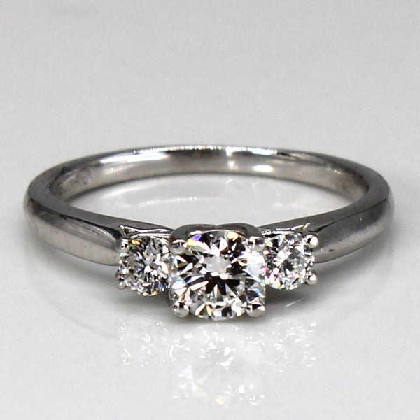 Three Stone Diamond 18k Ring | 0.66ctw | SZ 4.25 |