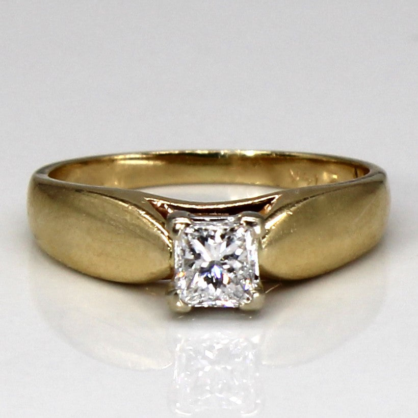 Solitaire Princess Diamond 14k Ring | 0.35ct | SZ 4.75 |