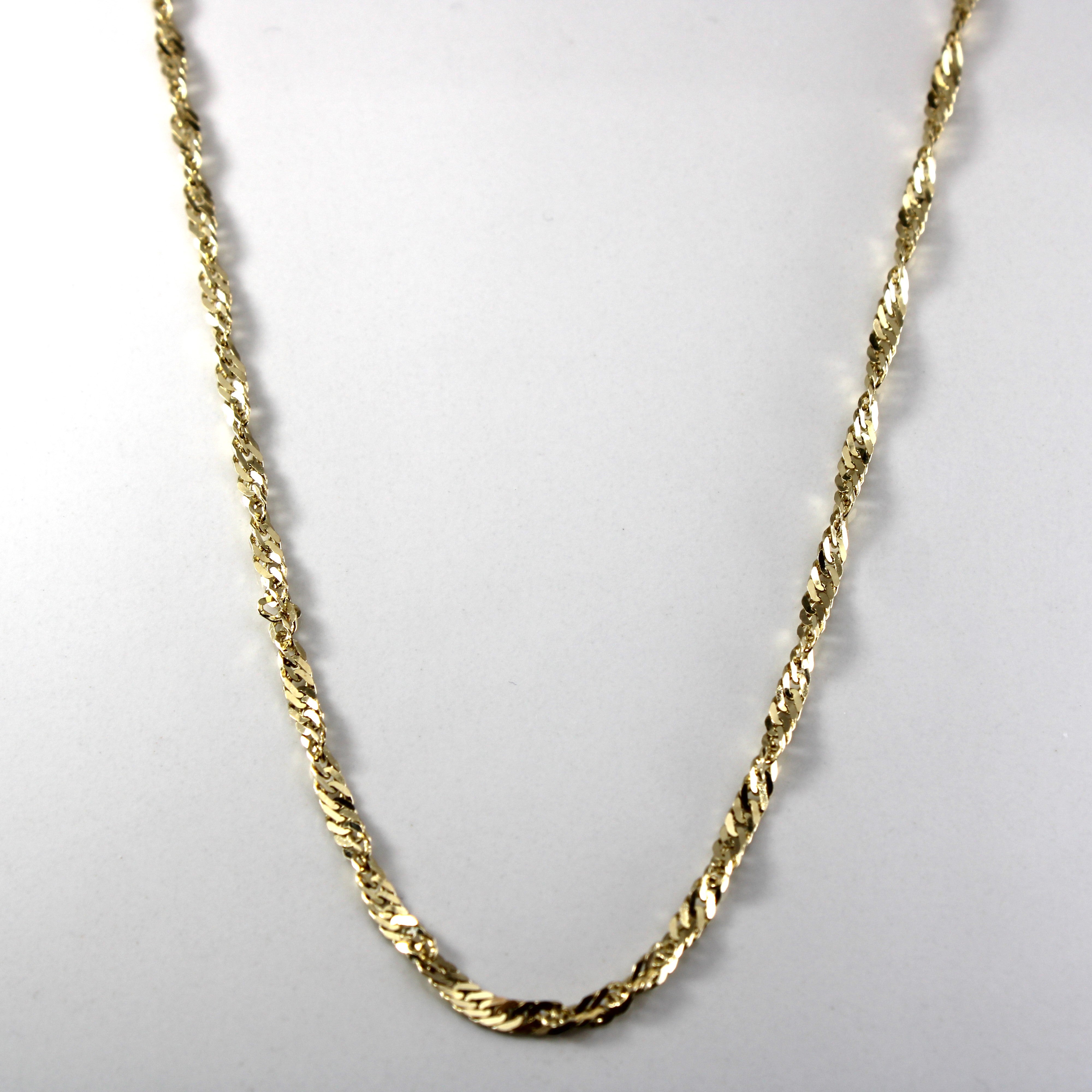 10k Yellow Gold Singapore Chain | 26"|