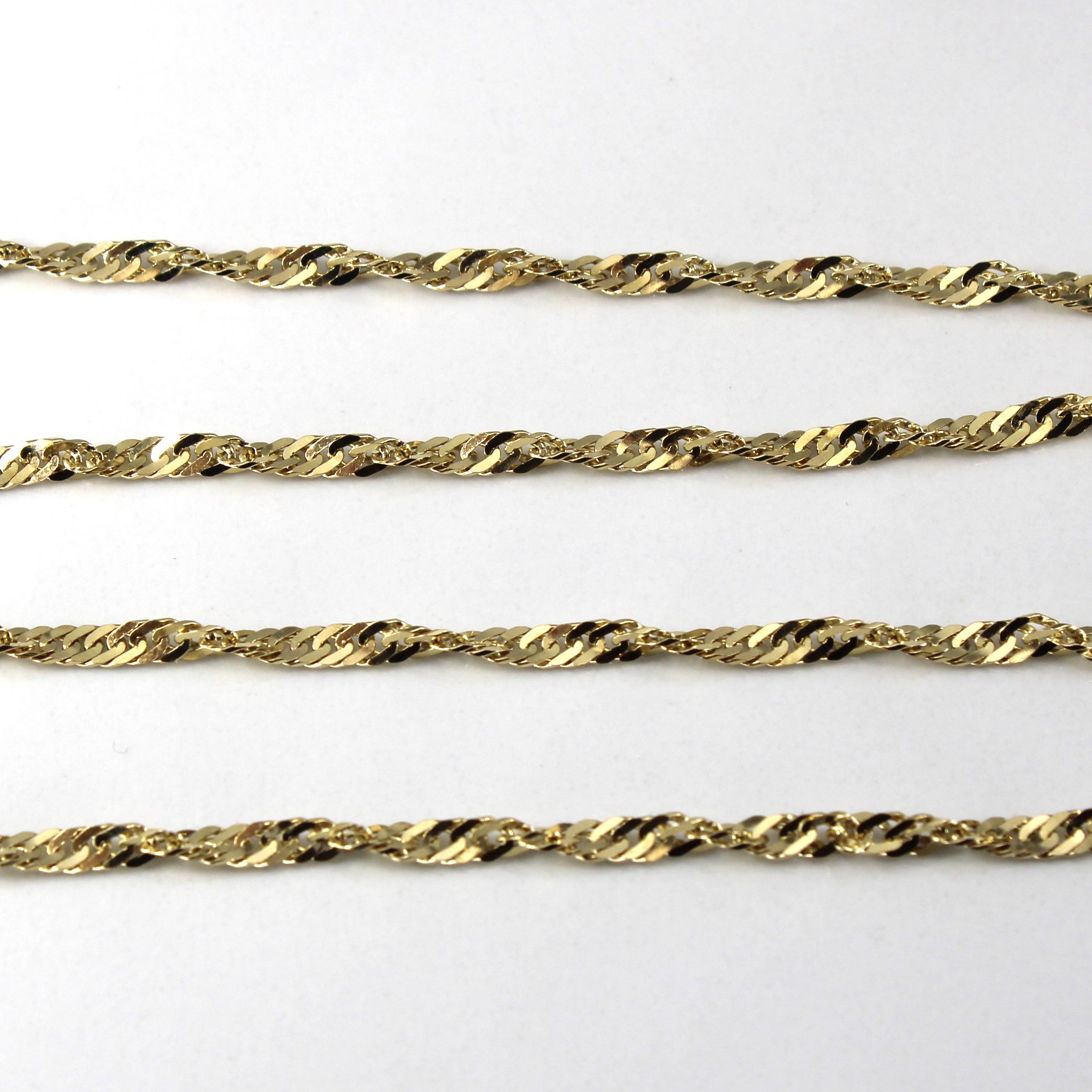 10k Yellow Gold Singapore Chain | 26"|