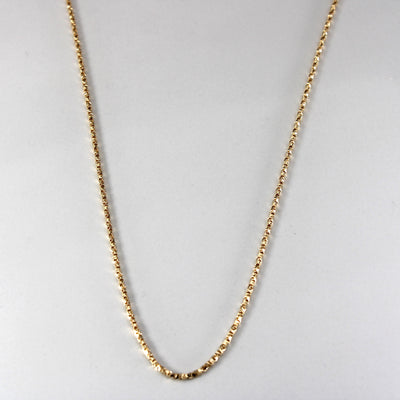 10k Yellow Gold Twisted Box Chain | 24