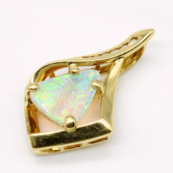 Opal & Diamond Pendant | 1.00ct, 0.04ctw |