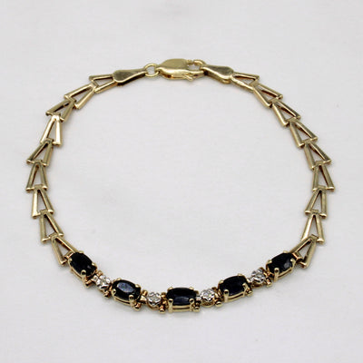 Sapphire & Diamond Bracelet | 1.00ctw, 0.04ctw | 6.5