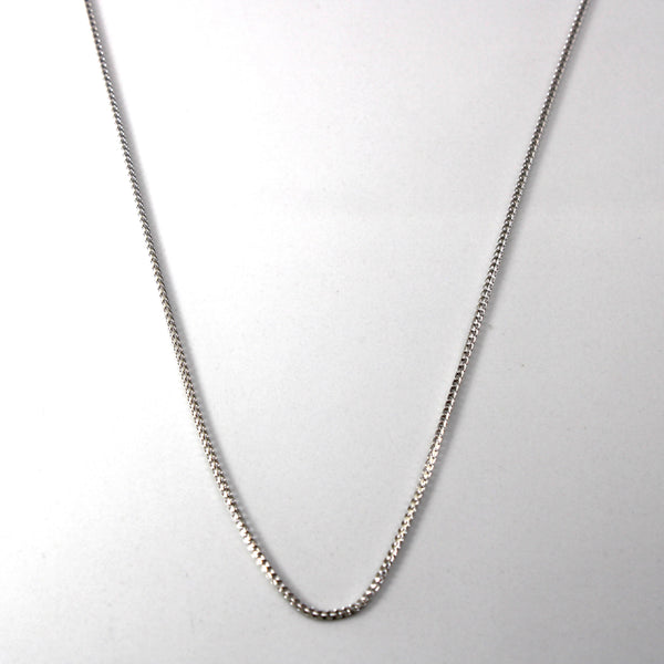 14k White Gold Wheat Chain | 20