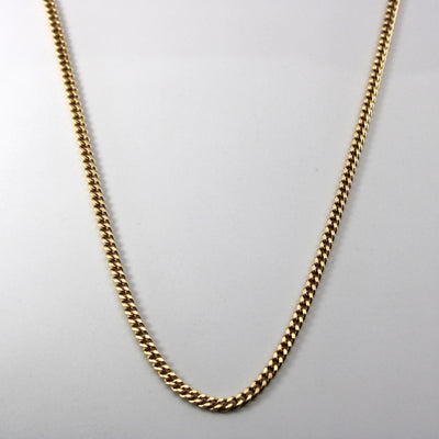 10k Yellow Gold Curb Link Chain | 20