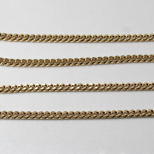 10k Yellow Gold Curb Link Chain | 20