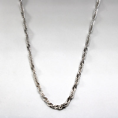 14k White Gold Singapore Chain | 23