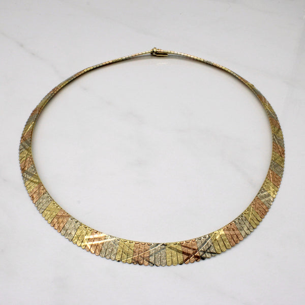 14k Tri Tone Gold Necklace | 17