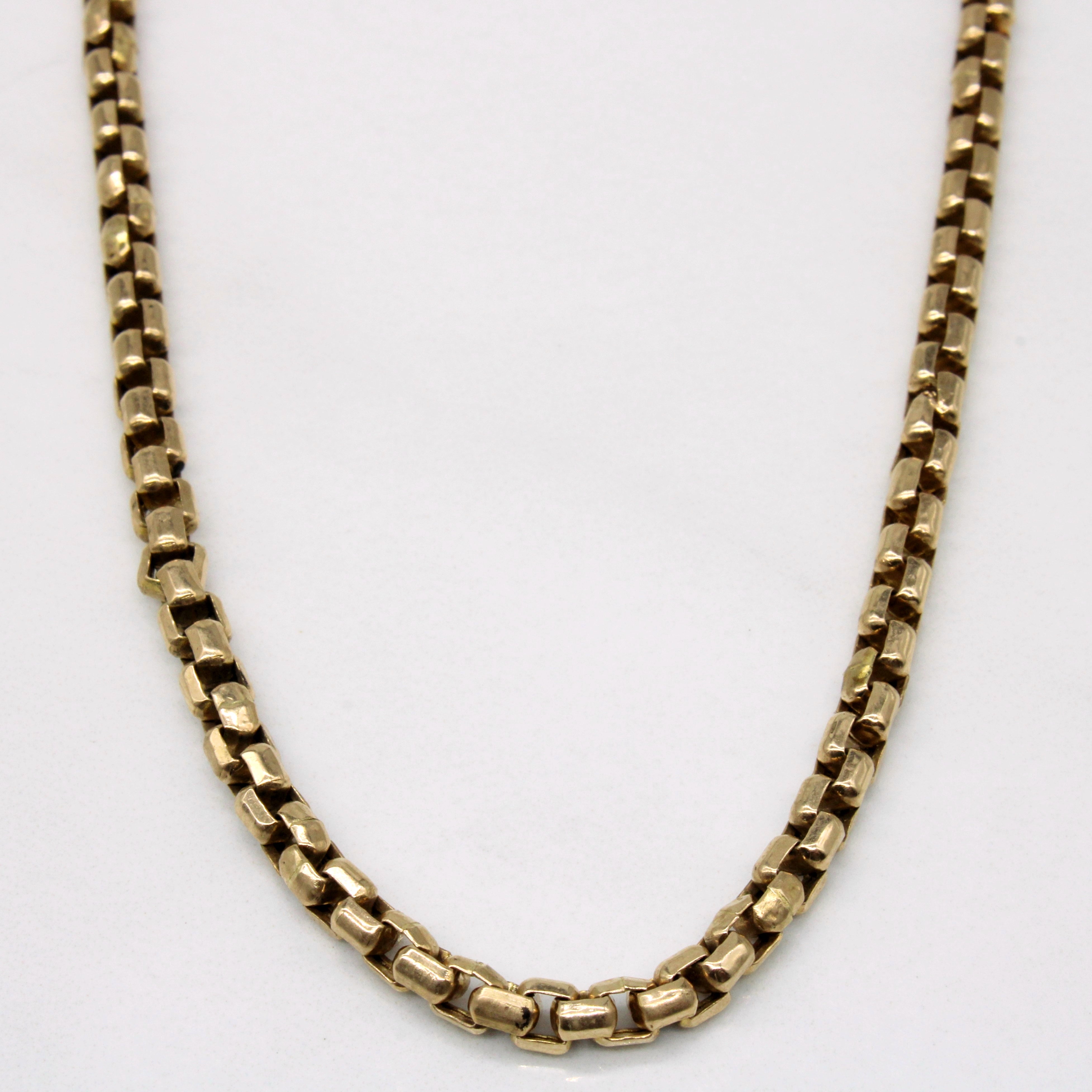 14k Yellow Gold Box Link Chain | 24" |