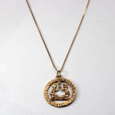 10k Yellow Gold Pendant Necklace | 32