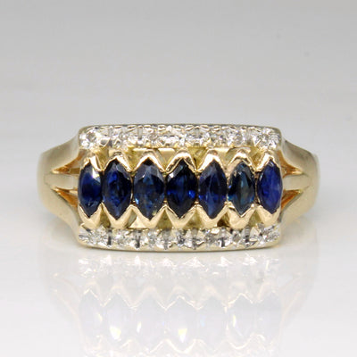 Sapphire & Diamond Ring | 0.35ctw, 0.07ctw | SZ 8.75 |