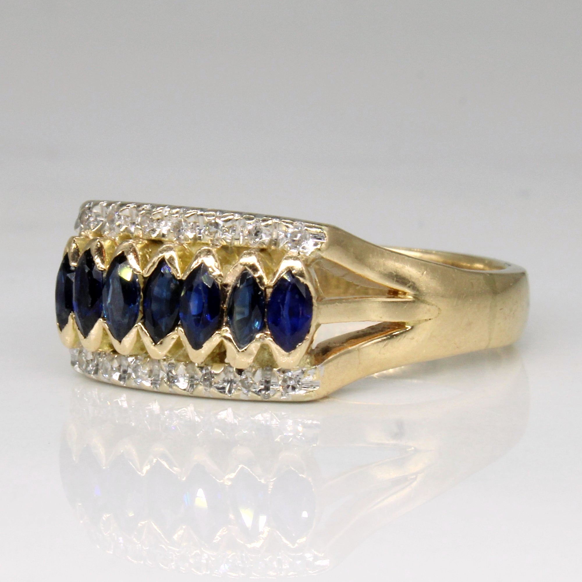 Sapphire & Diamond Ring | 0.35ctw, 0.07ctw | SZ 8.75 |