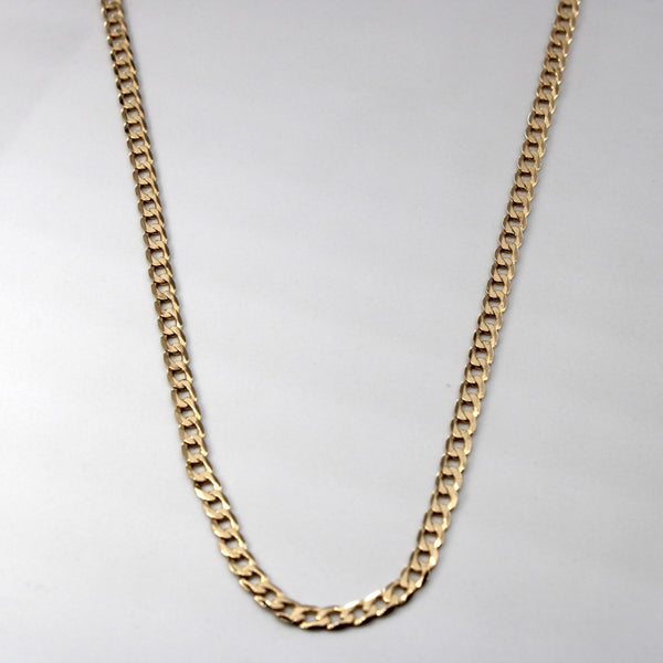 10k Yellow Gold Curb Link Chain | 20