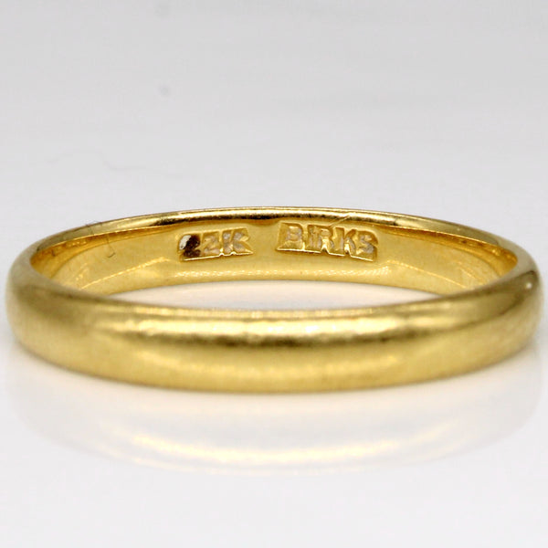 'Birks' 22k Yellow Gold Wedding Band | SZ 5.5 |