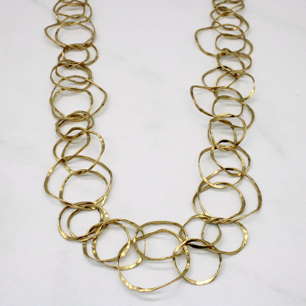 14k Yellow Gold Interlocked Circle Link Chain | 28
