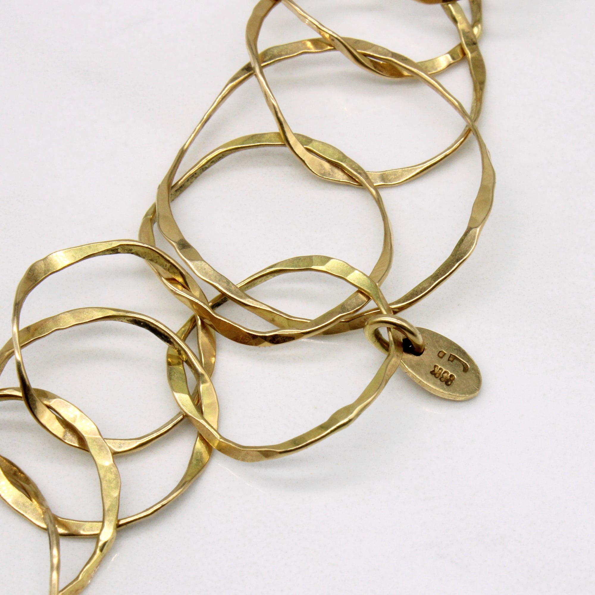 14k Yellow Gold Interlocked Circle Link Chain | 28