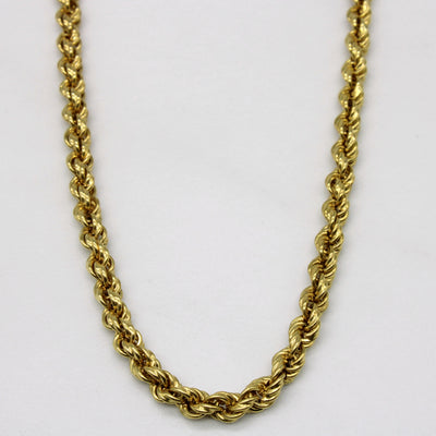18k Yellow Gold Rope Chain | 18