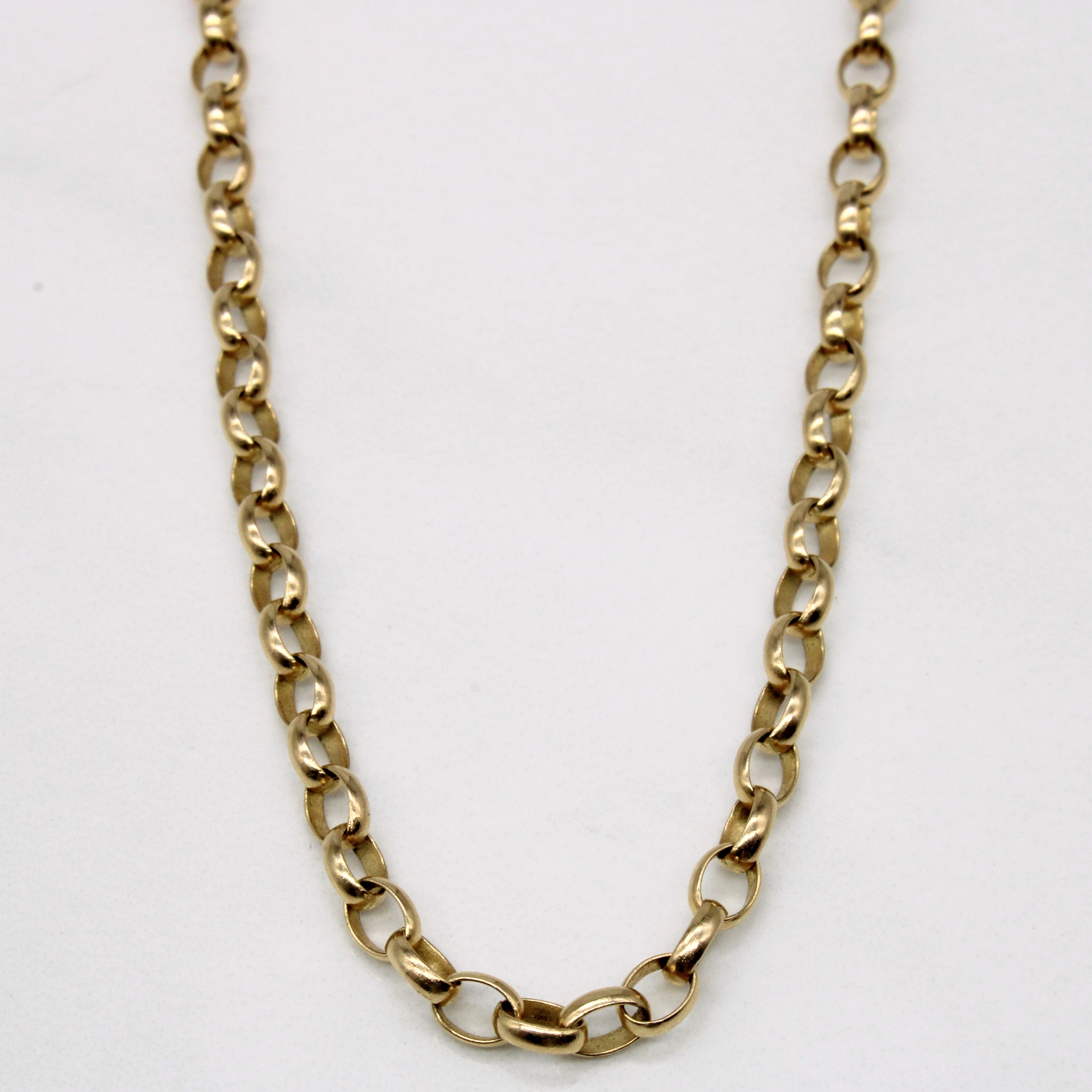 Chaîne à maillons ovales en or jaune 9 carats | 20 pouces | 